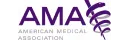 Logo of the American Medical Association with a caduceus symbol.