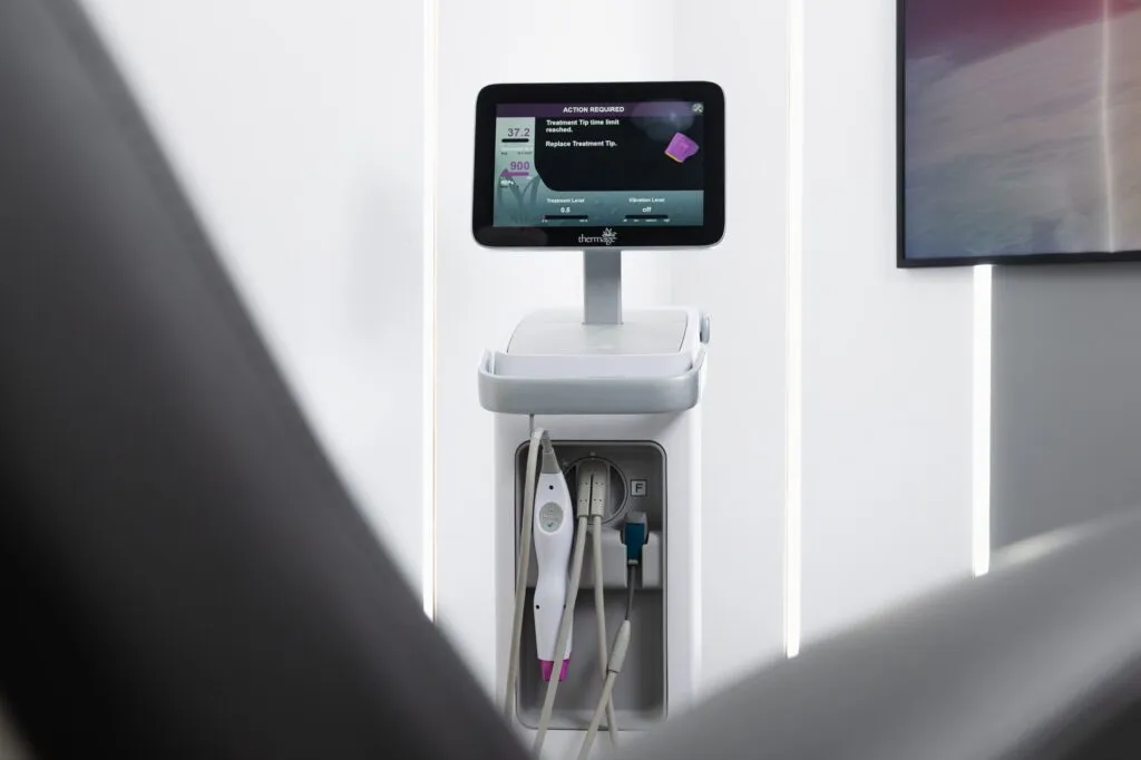Thermage skin treatment machine in modern plastic surgery center.